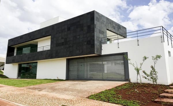 Muro com pedra portuguesa  Muros de casas, Home design decor